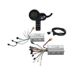 Electric Scooter Dual Drive Controller JP 48V 52V 60V 25A 50A Brushless Controller AB Front Rear Drive Controller Kit,3