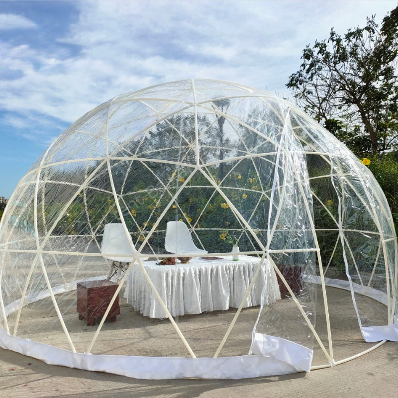 Factory garden dome igloo Outdoor transparent TPU dome tent for sale