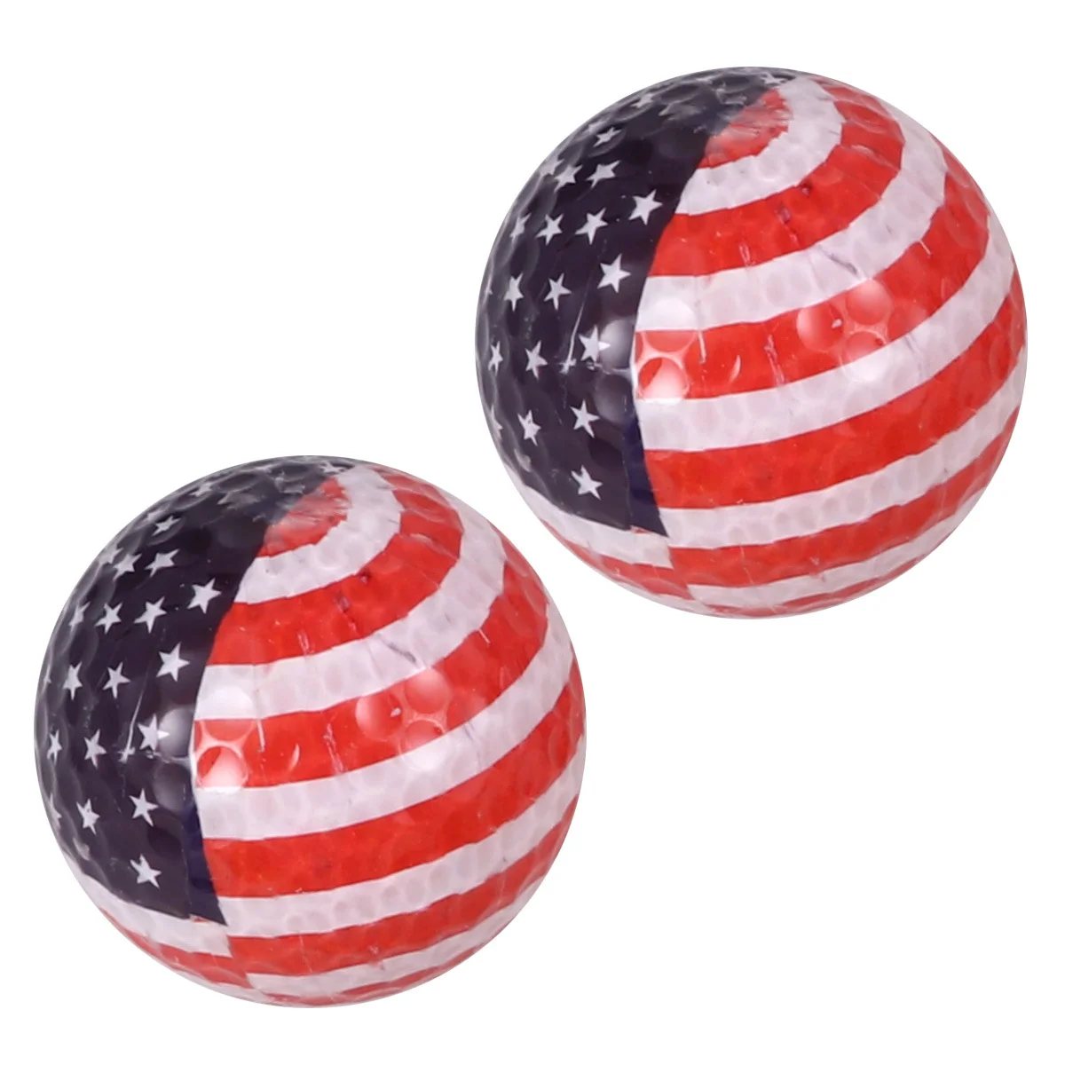 2pcs Flower Pattern Golf Ball 2 Layers Lightweight Practice Ball For Long Distance Training Beginner Friendly Sports