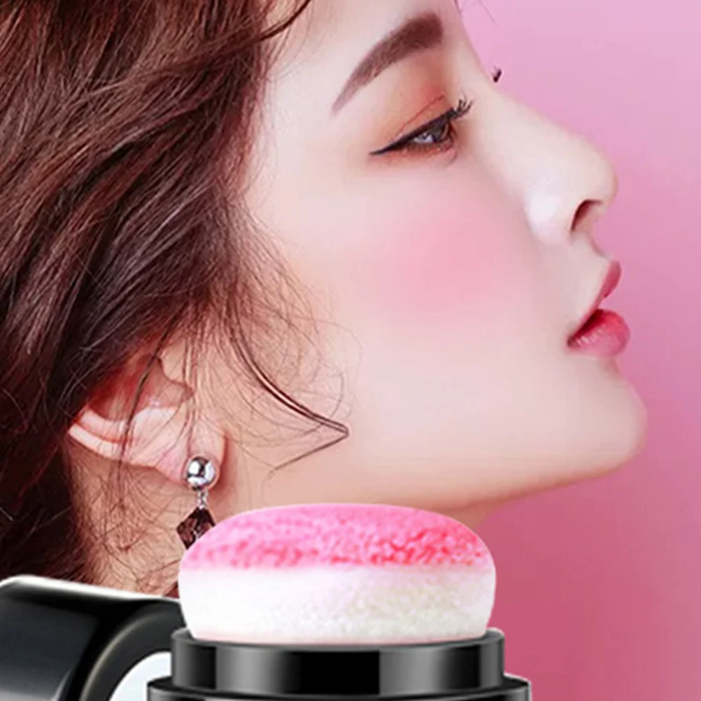 Colorete en polvo suelto con cabeza de seta para mejillas, acabado rosado Natural de larga duración, cojín de maquillaje portátil, colorete en polvo brillante