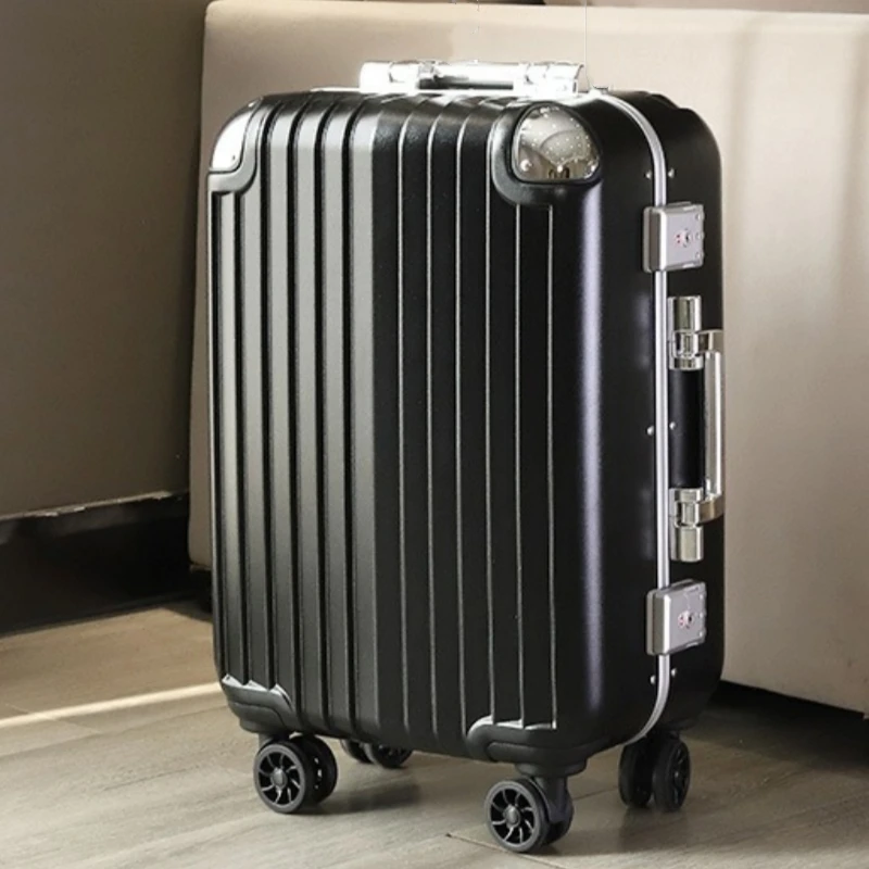 

20/22/24/26/28inch Travel Suitcase with Aluminum Alloy Corner Protector and TSA Lock Trolley Case Aluminum Frame Rolling Luggage
