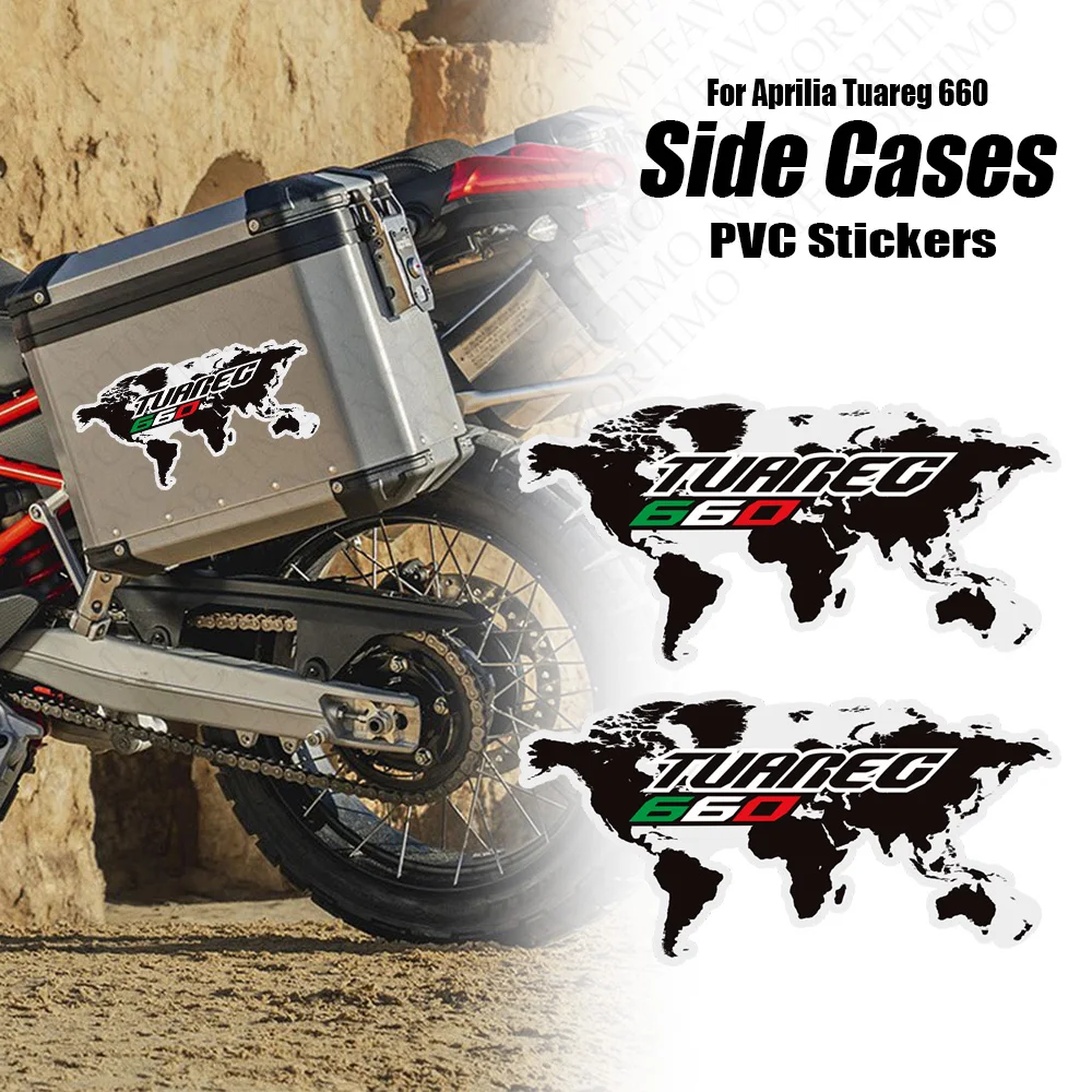 2022 2023- 2026 Motorcycle Decals For Aprilia Tuareg 660 RALLY Adventure Trunk Luggage Cases Panniers Aluminium Top Box Stickers