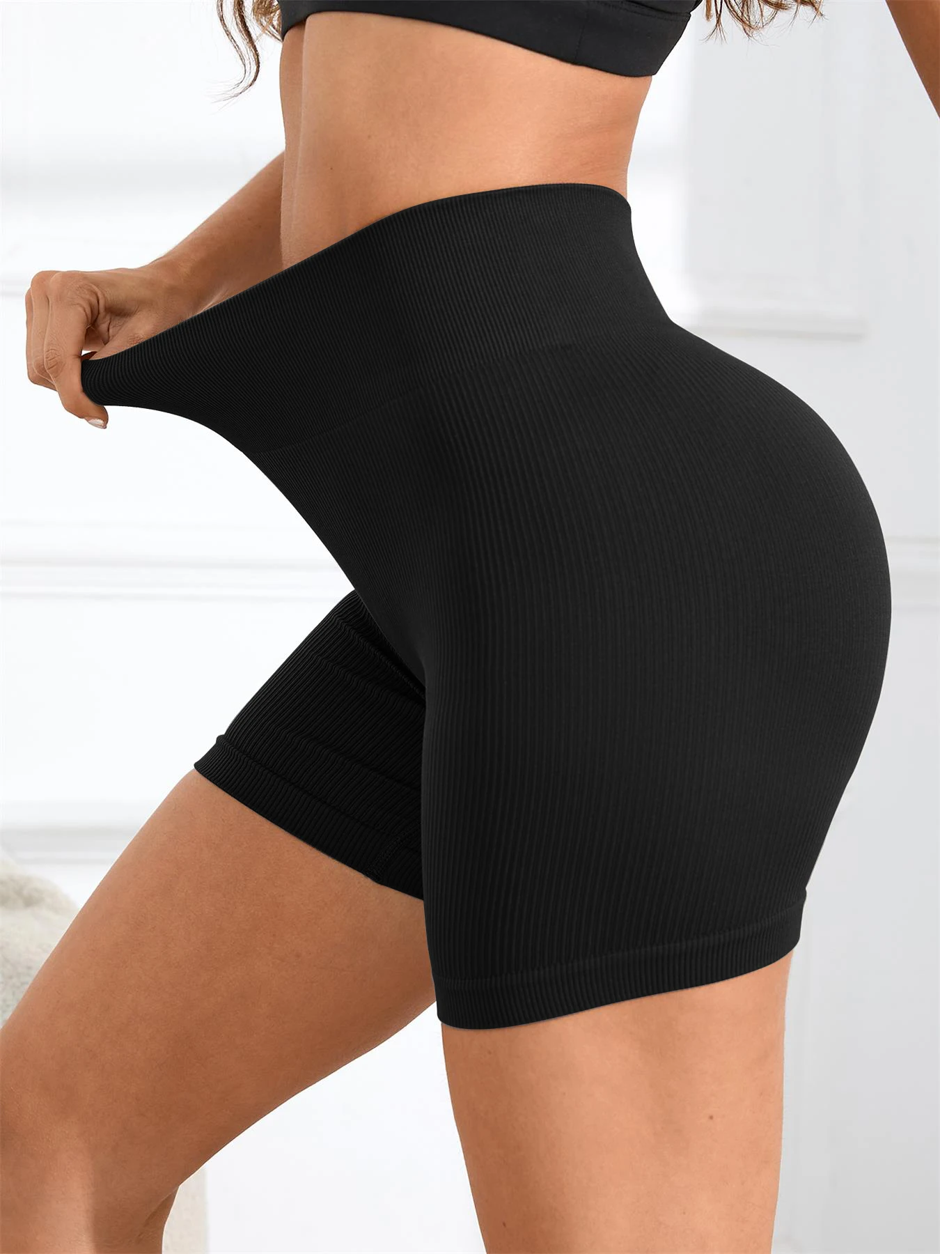 Short de sport taille haute pour femmes, Leggings de Yoga sans couture très extensibles, vêtements de sport pour dames pour vêtements d'intérieur et d'extérieur