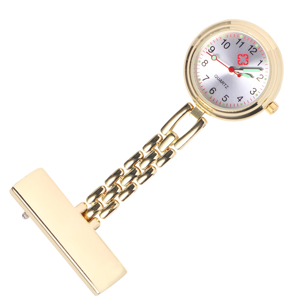 

Pocket Watch Zinc Alloy Nurse Safety Pin Doctor Hanging Lightweight Durable Luminous H Easy Read Night Clothing Decoration
