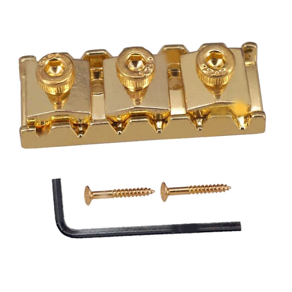 Nut String Locking Nut Locking Nut Nuts 15.5mm Width 4 PCS Gold Metal With Mounting Screws For SQ Electric Guitar