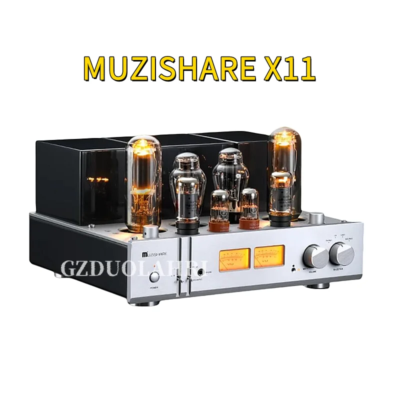 MUZISHARE X11 28W*2 6L6 Push 845 Class A Vacuum Tube Power Amplifier HIFI Amplifier HI END Tube Amplifier