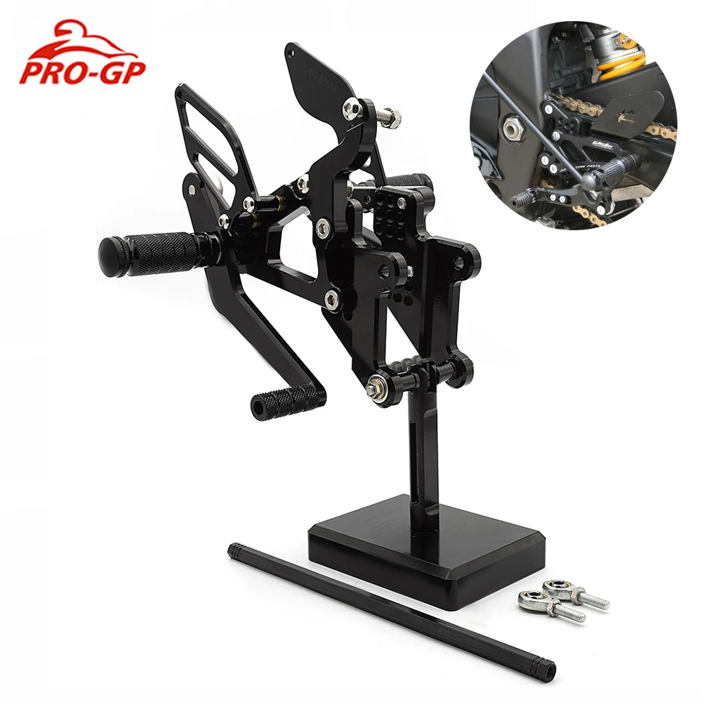 For Yamaha YZF R6 R6S 2003-2005 2004 2003 Motorcycle Adjustable Rearset Footrests Footpegs Foot Rests Pegs Rear Pedals