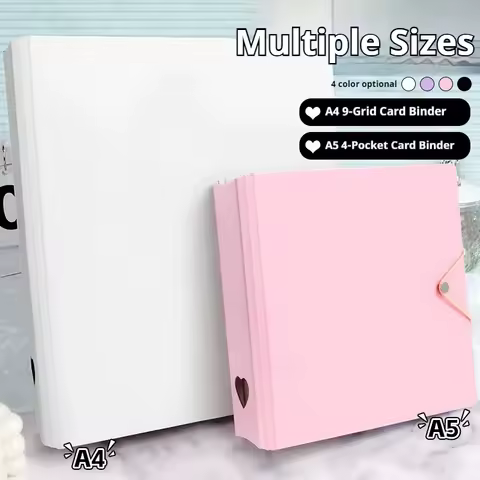 A4 Large Capacity Nine-Grid Photo Album With Straps 3-Inch Photo Collecting Binder Storage For Small Cards Photocard Holder