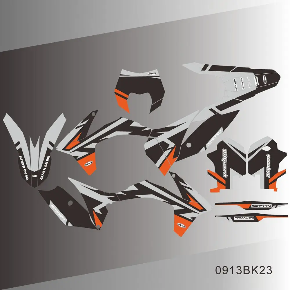 For KTM EXC EXC-F 125 250 300 350 450 2012 2013 Graphics Decals Stickers Motorcycle Background Custom Number Name