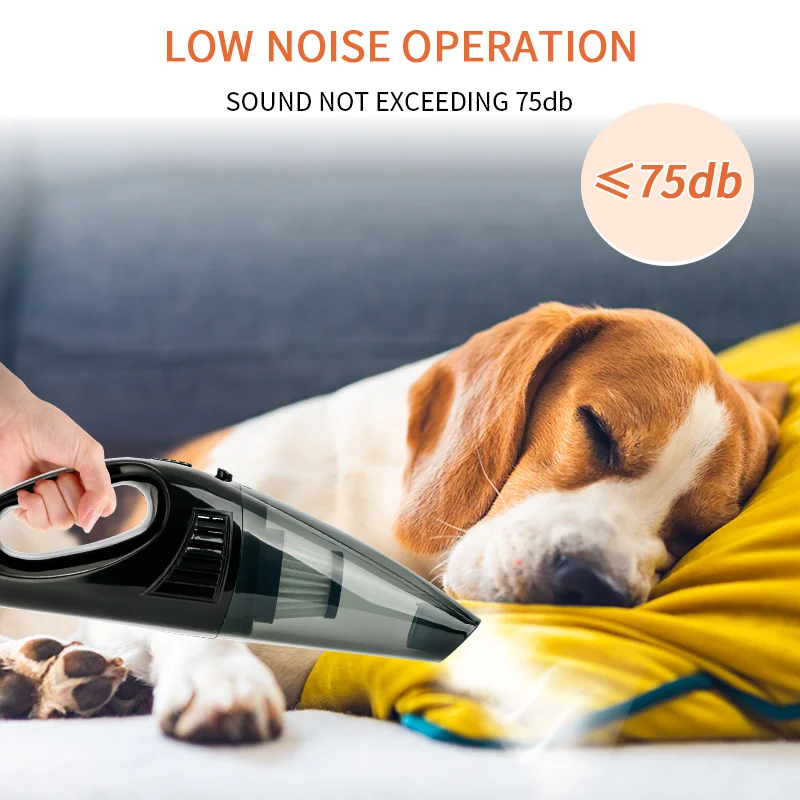 Portable Handheld Vacuum Cleaner For Cars Garages Hotels Household Use Customizable 5 KPa Wet/Dry USB Rechargeable