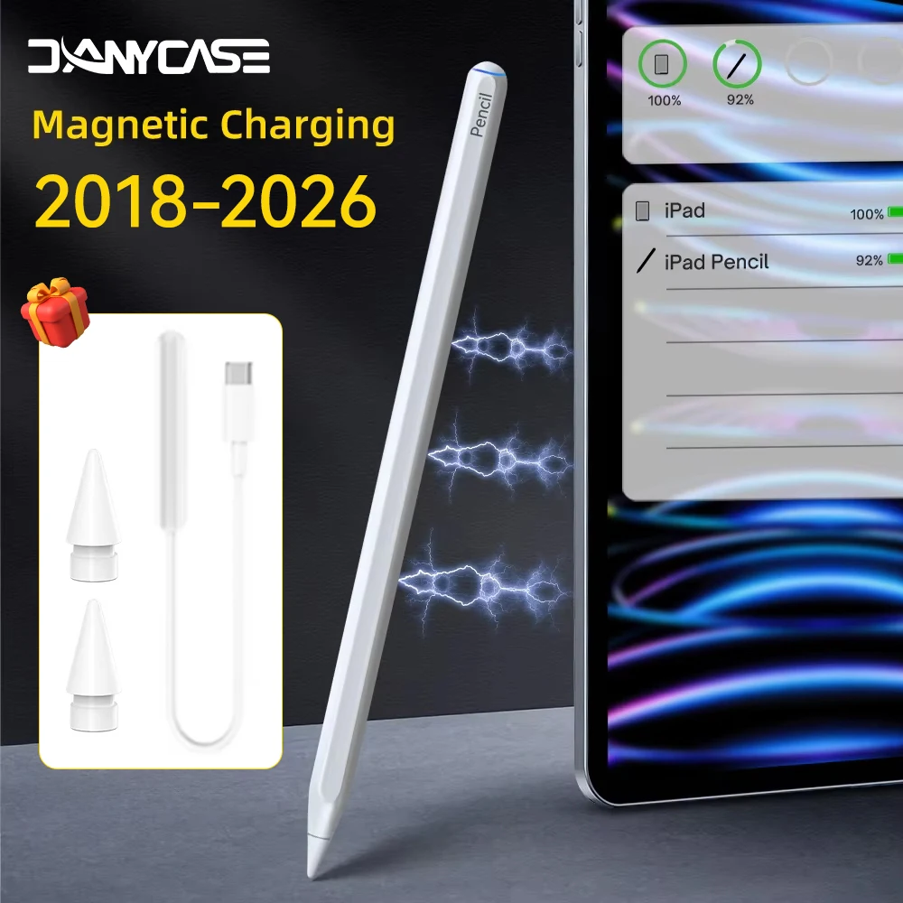 For 2026 Apple Pencil 2 1 with Wireless Charging For iPad For Apple Pencils For iPad A16 11th 10th Gen Air Pro 12.9 11 13 Stylus