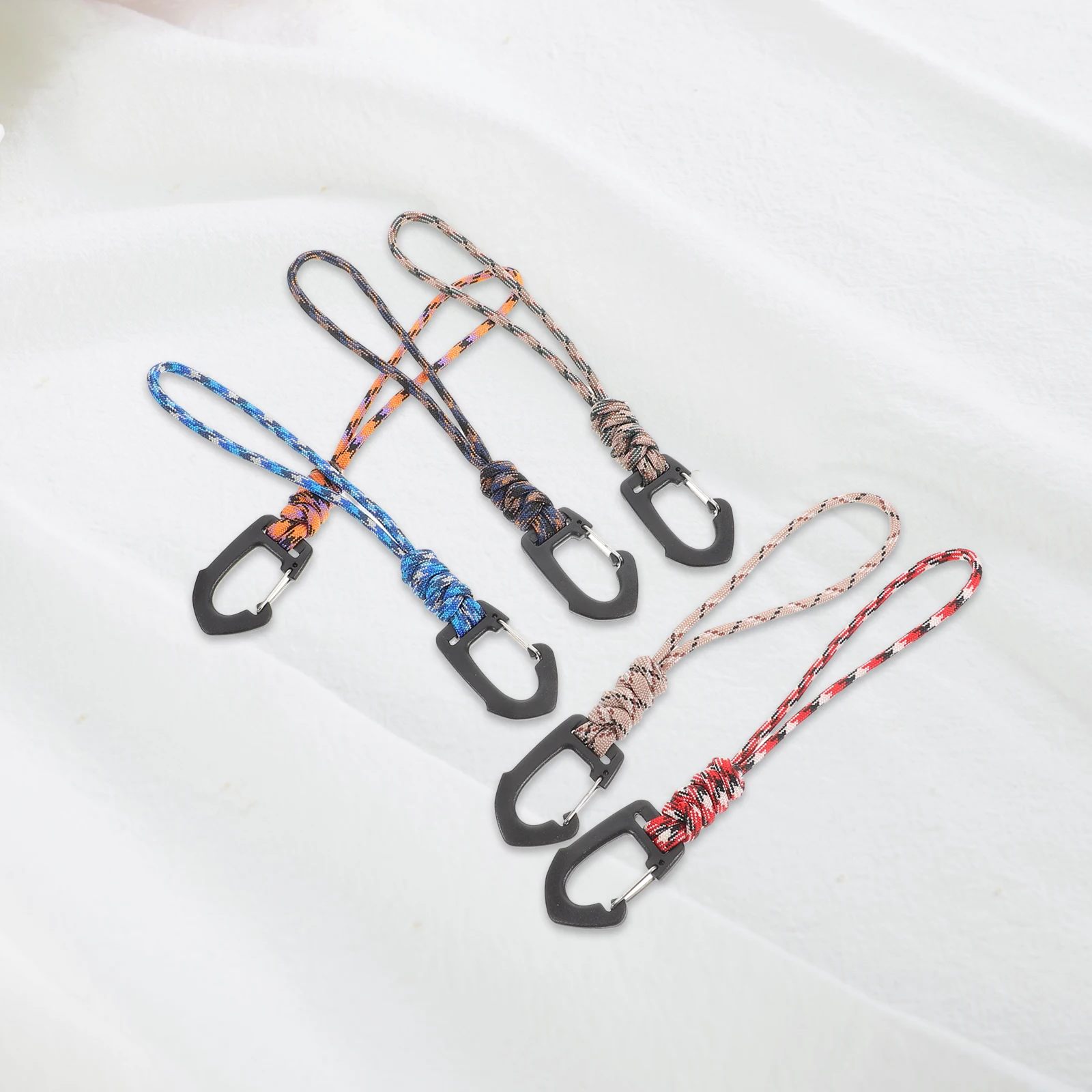 

6 Pcs Key Lanyard Badge Holder Necklace Wrist Id Braided Keychain Strap Hook up