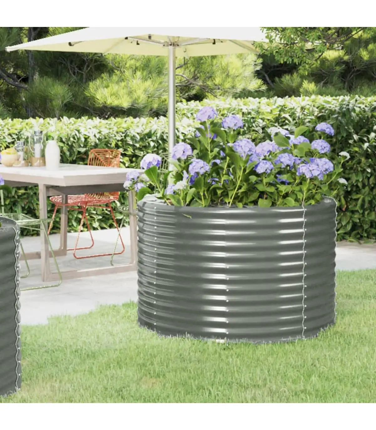 100x100x68 cm powder coated steel planters and planters