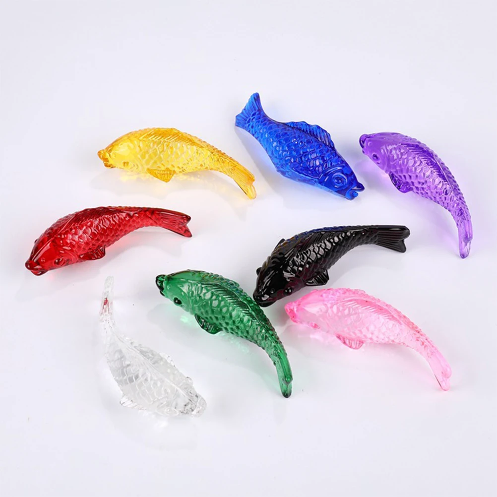 

7Pcs Glass Fish Decor Realistic Aquarium Ornament for Fish Tank Pond Small Compact Decorative Household Aquarium Supplies