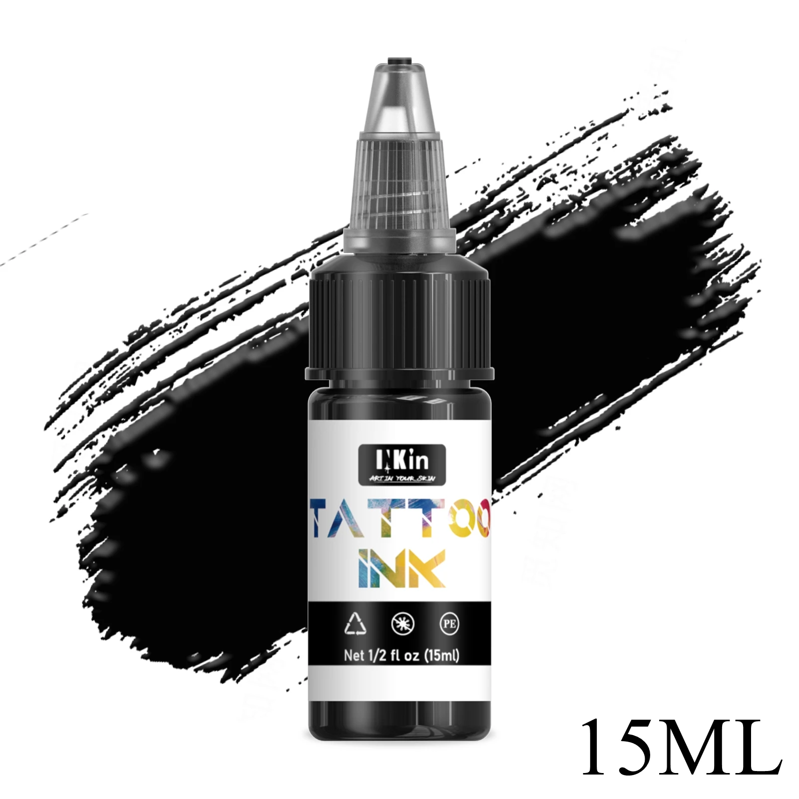 15ML/Bottle INKIN Premium Tattoo Ink Pigment Outlining Shading Tattoo Inks Freehand Tattoo Supplies for Artists