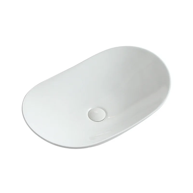 

Simple new ultra-thin countertop basin ceramic bathroom washbasin washbasin oval ingot-shaped balcony washbasin pool