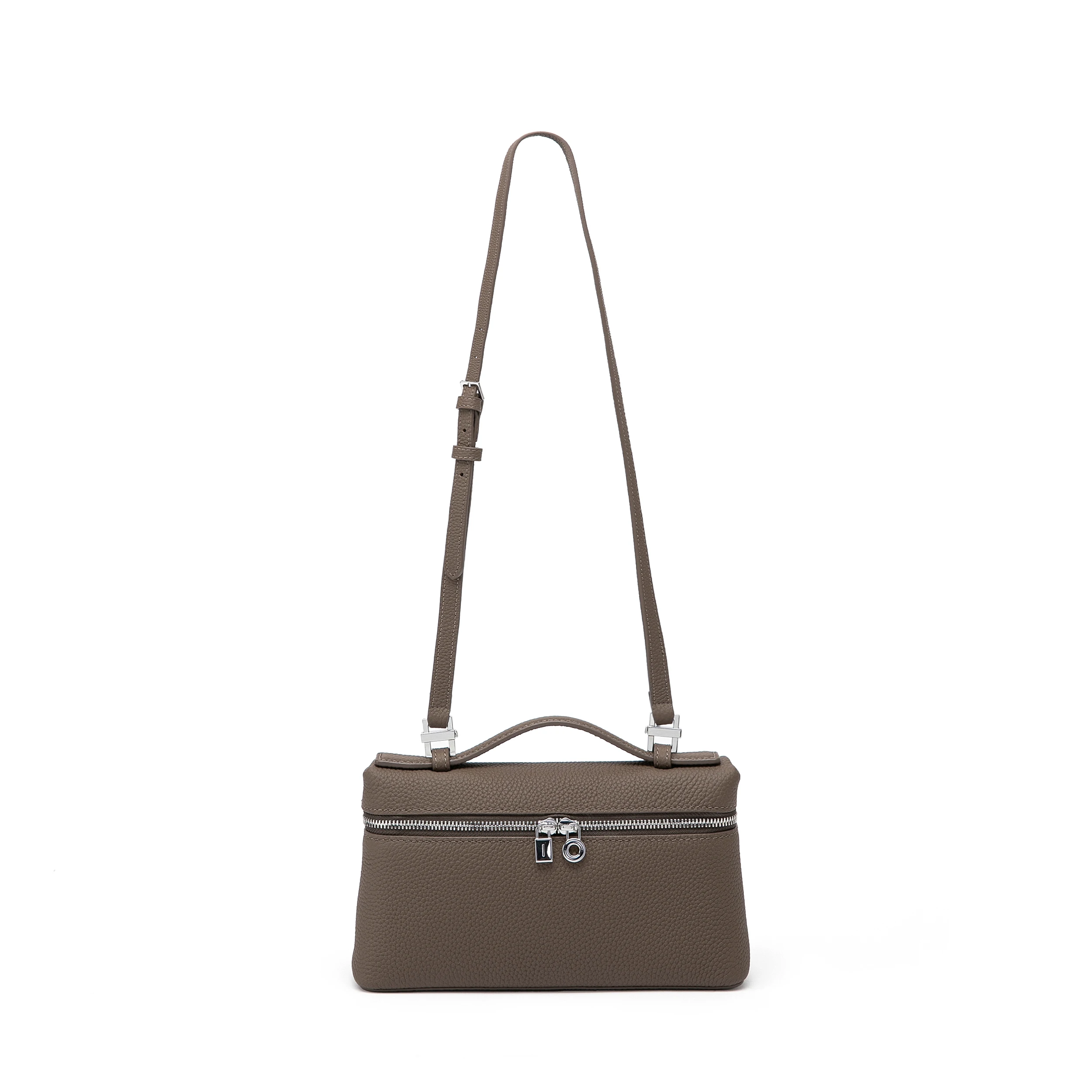 Lunch box bag women's new summer vintage genuine leather box bag handbag crossbody small bag