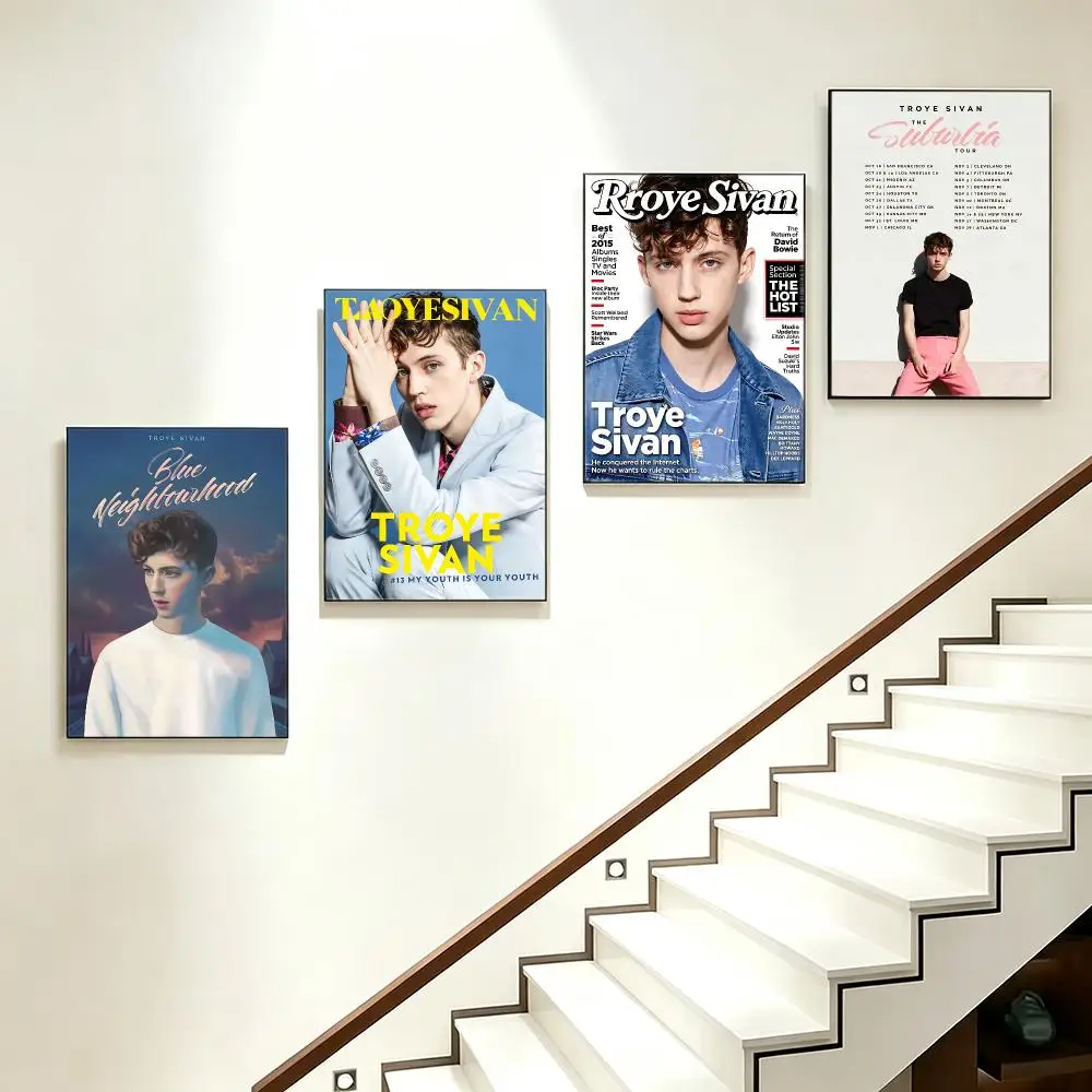 music Troye Sivan Poster Poster HD  Printing Soothing and Cream Style Home Decor for the Living Room cafes Gift Giving