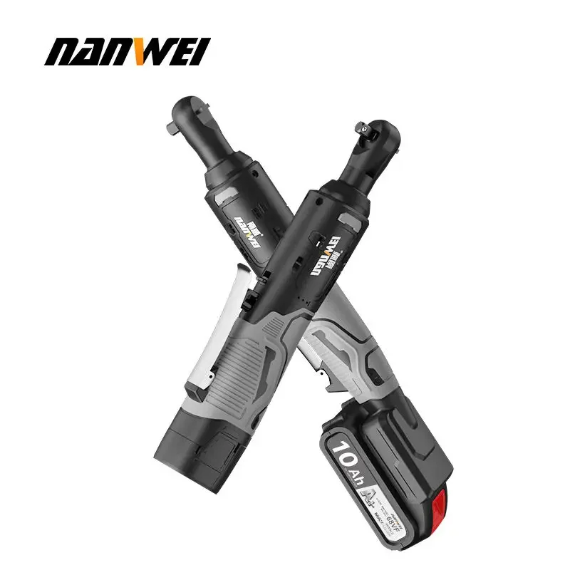 NANWEI 16.8V/21V Cordless Electric Wrench 90 Degree Right Angle Wrench 3/8\