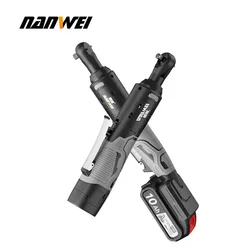 NANWEI 16.8V/21V Cordless Electric Wrench 90 Degree Right Angle Wrench 3/8