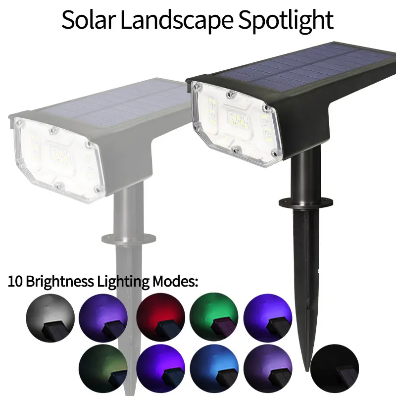 

Maetff Solar Light 2000mAh Outdoors Landscape Spotlight 2 In 1 Wireless IP67 Waterproof Outdoor Solar Spotlights for Garden