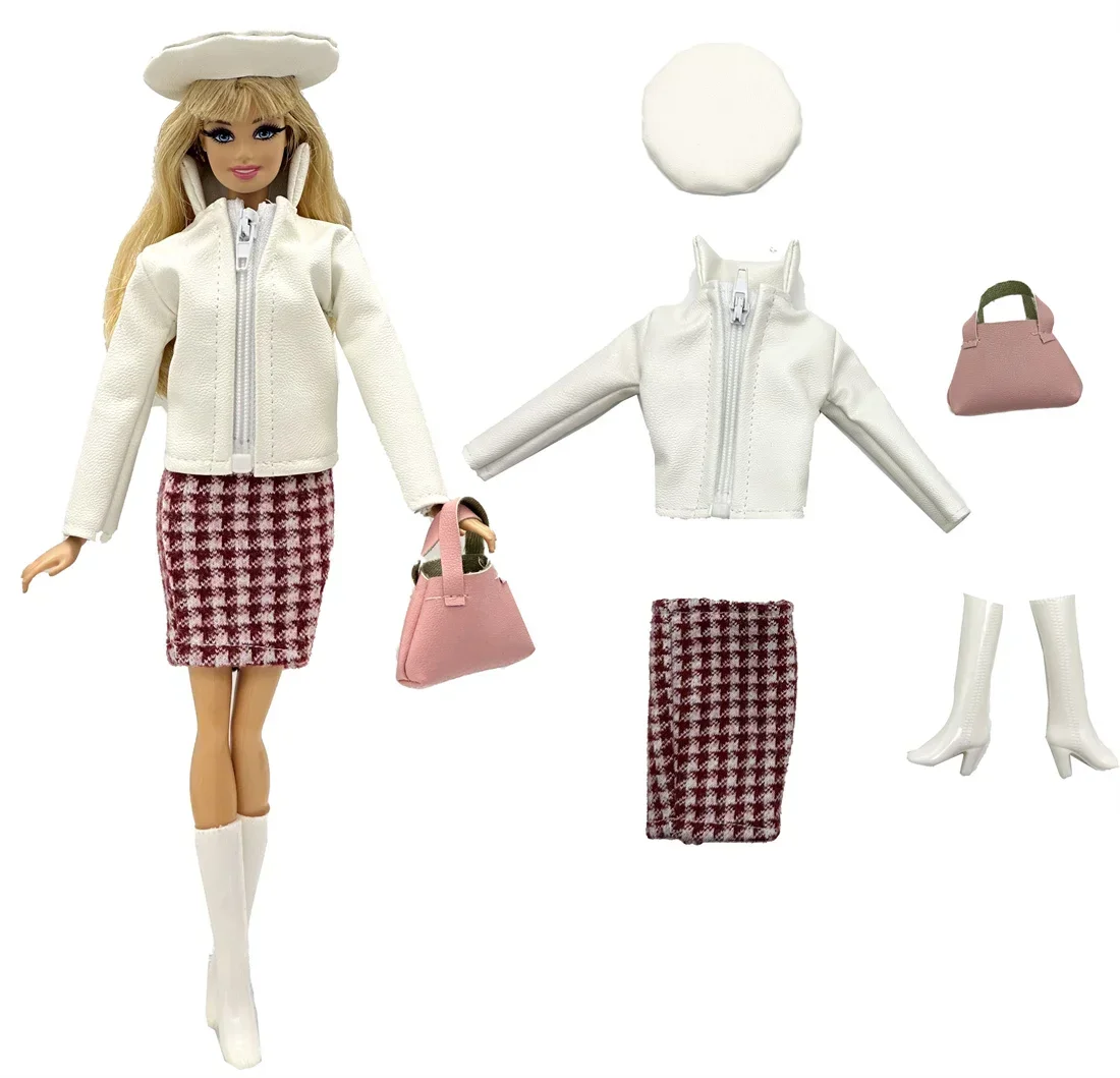 

1 Set Doll Clothes 1:6 Scale Doll Accessories Fashion Model Coat Outfit+Shoes for 11.5 Inch 30cm Doll Kids or Birthday Gift