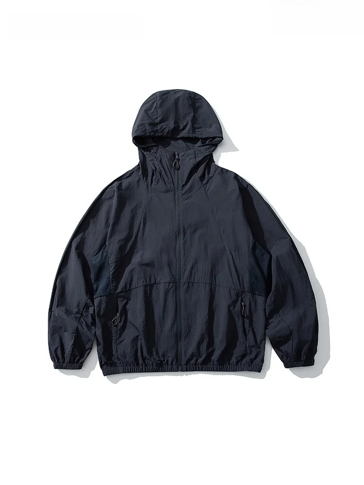 

Men's Original Summer 2025 American Sle Breathable Faion Hooded Sun Protection Clothing Qui Dry Loose Outdoor Sportswear