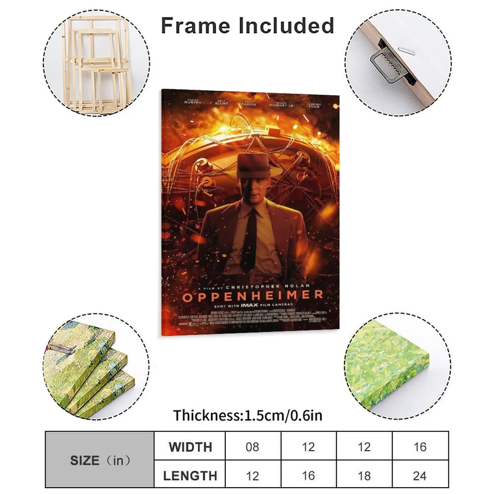 Oppenheimer Canvas Painting Poster Garage Wall Mural Designs Designing Garage Club Framed Wall Paintings