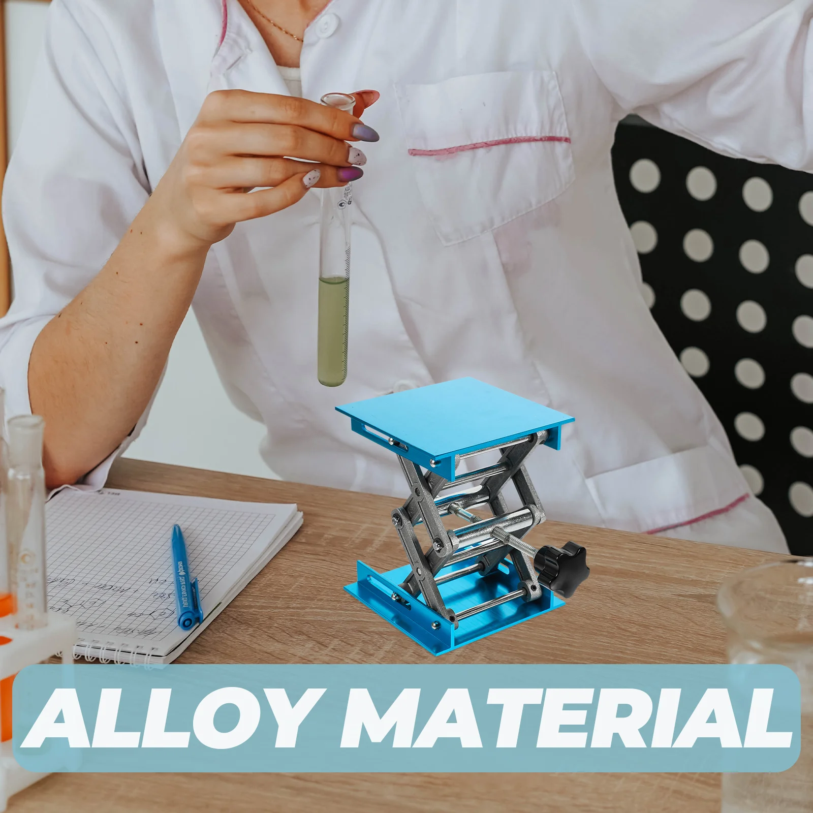 1pc Stainless Steel Laboratory Scissor Jack Adjustable Height Instrument Lift Anti Oil Corrosion Acid Physical Chemical