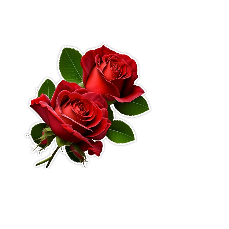

Car Stickers Beautiful Red Roses Fashion Bumper Rear Window Occlusion Scratch Vinyl Decals Car Styling Decoration Accessories
