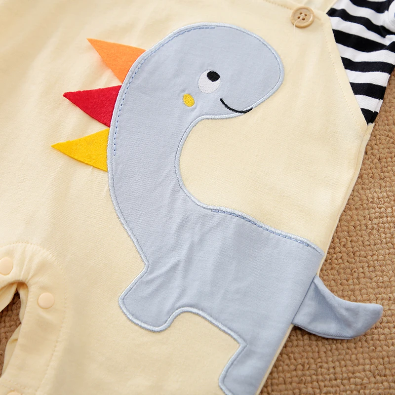 Baby Boys and girls Romper Newborn 0-18 Months cartoon dinosaurs  Short Sleeves Bodysuit Fashion Infant Summer Casual Jumpsuit