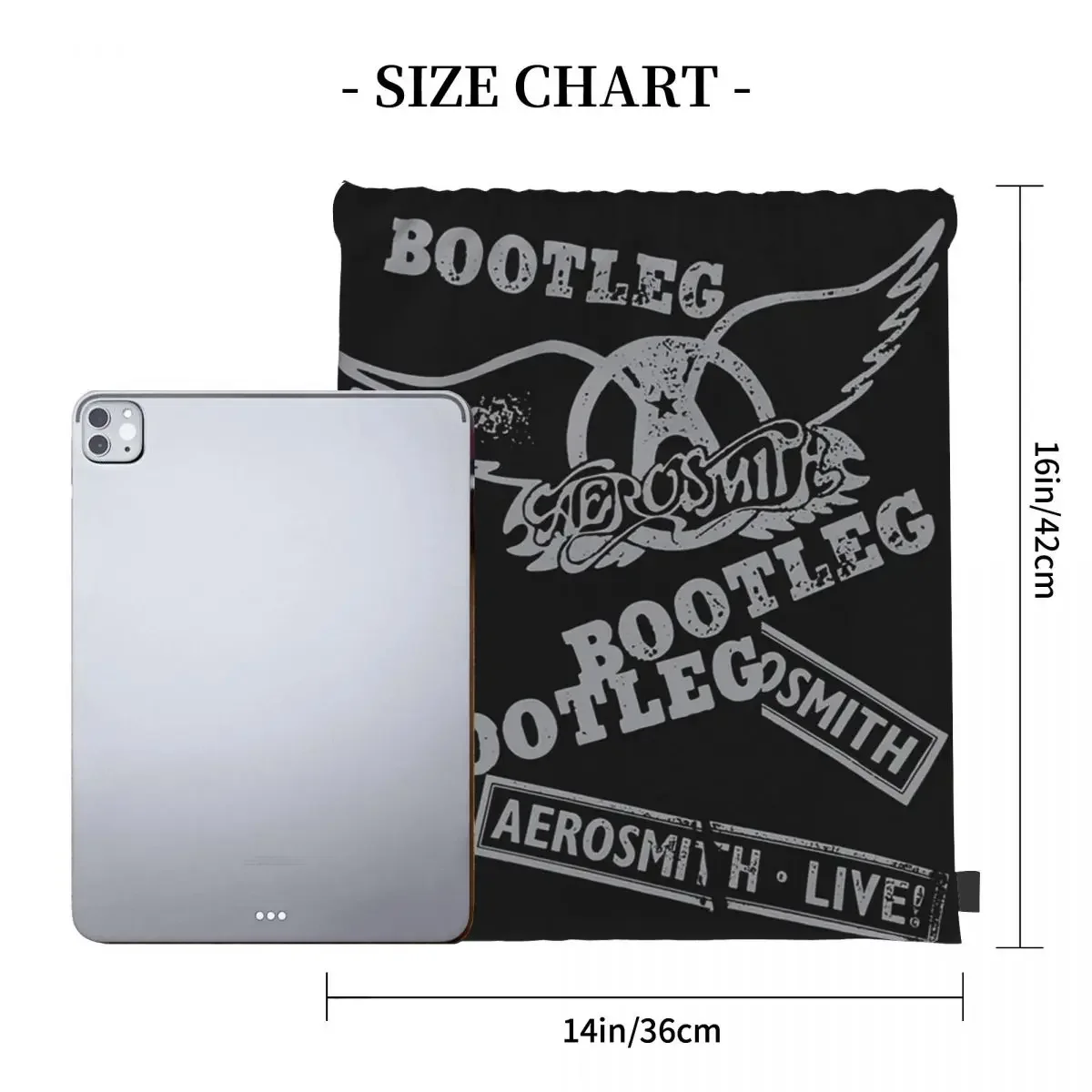 Bootleg Aerosmith Shirt, Music Shirt Sweatshirt Backpacks Drawstring Bags Drawstring Bundle Pocket Sports Bag BookBag