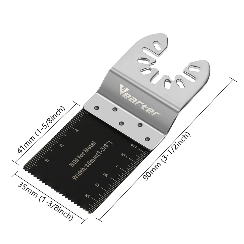 Imagem -04 - Vearter Peças 10 20 35 45 mm Bi-metal Oscilante Ferramenta Viu Lâminas para Metal Ferro de Madeira Pregos Gesso Corte