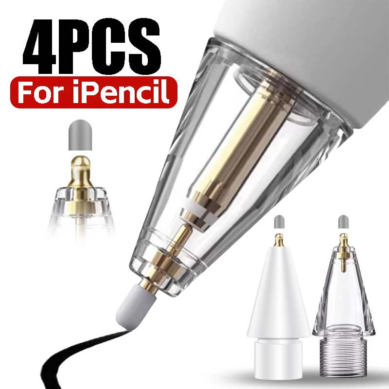 Upgraded Tips for Apple Pencil 1st 2nd Gen Safe Replacement Tips Anti-Scratch Pen Like Precise Control Rubber Nibs for Apple Pen