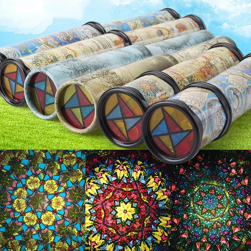 2 Kinds Large Scalable Rotating Kaleidoscopes Extended Rotation Adjustable Fancy Colored World Baby Toy Children Autism Kid Toy