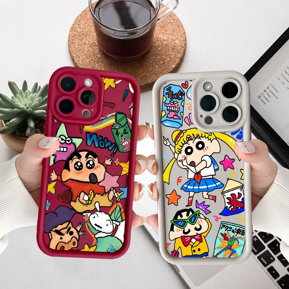 

Anime C-Crayon S-ShinChan Phone Case For Samsung Galaxy S25 S24 S23 S22 S21 S20 Ultra Fe S10 Plus Note 20 Ultra 5G Cqoue Cover