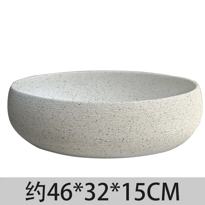 

Retro art table basin wash Chinese bathroom Balcony single round