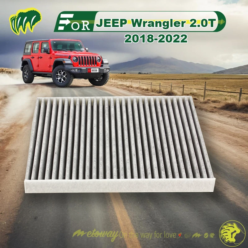 

For JEEP Wrangler 2.0T 2018-2022 Car Air Conditioner Filter Auto Climate Control Replace Accessory Replace Filter