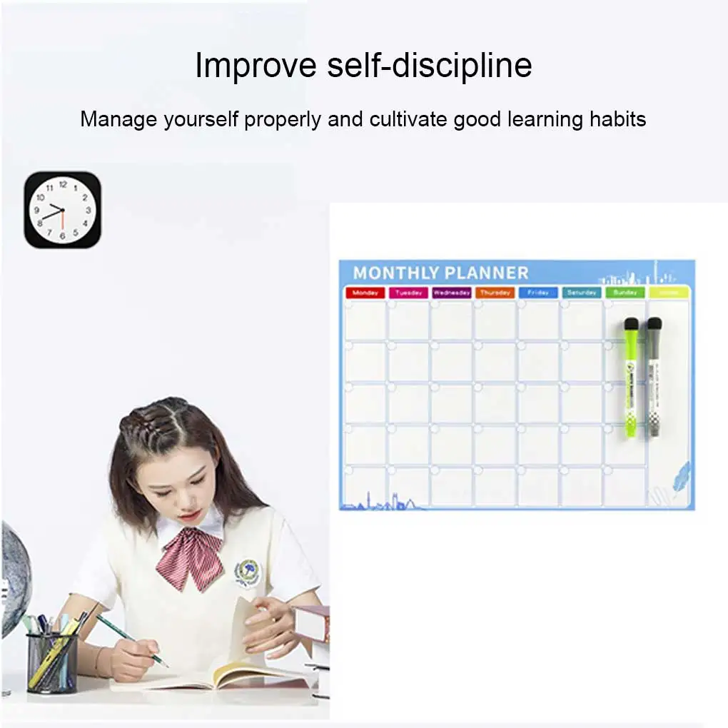 Whiteboard Dry Erases Message Memo White Board Living Room Fridge Refrigerator Calendar Stickers List Planner Boards