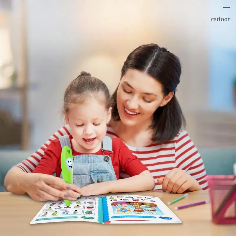 어린이 교육용 장난감 영어 학습 스마트 포인트 터치 토킹펜 포함 학습기 음성 사운드북 1세트