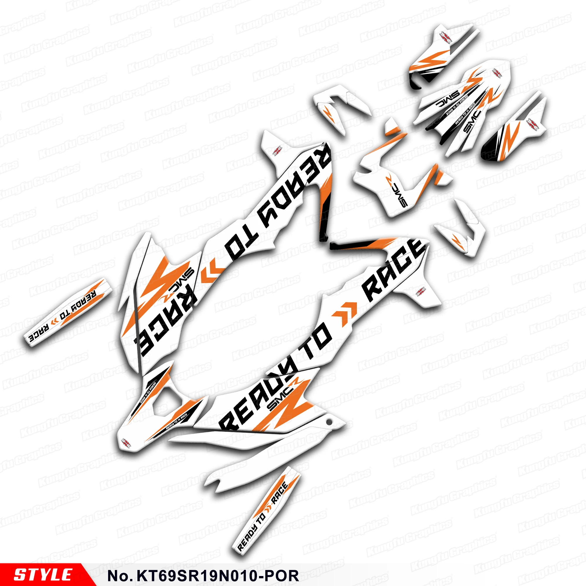 JY RACING Dirtbike Graphics Stickers Set for KTM 690 SMC R 690 Enduro R 2019 2020 2021 2022 2023 2024,  KT69S(E)R19N010-PR