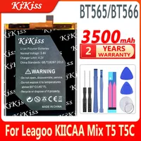 KiKiss 3500mAh BT565 BT566 Battery For Leagoo KIICAA Mix T5 T5C MixT5 MixT5C BT-565 BT-566 Cell Phone Replacement Batteries