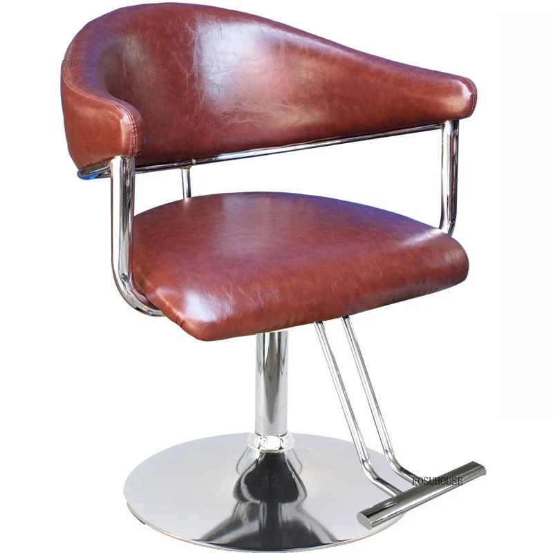 #Minimalist Barber Chairs Salon-specific Beauty and Hairdressing Stools American Adjustable Haircut Chairs Modern Salon