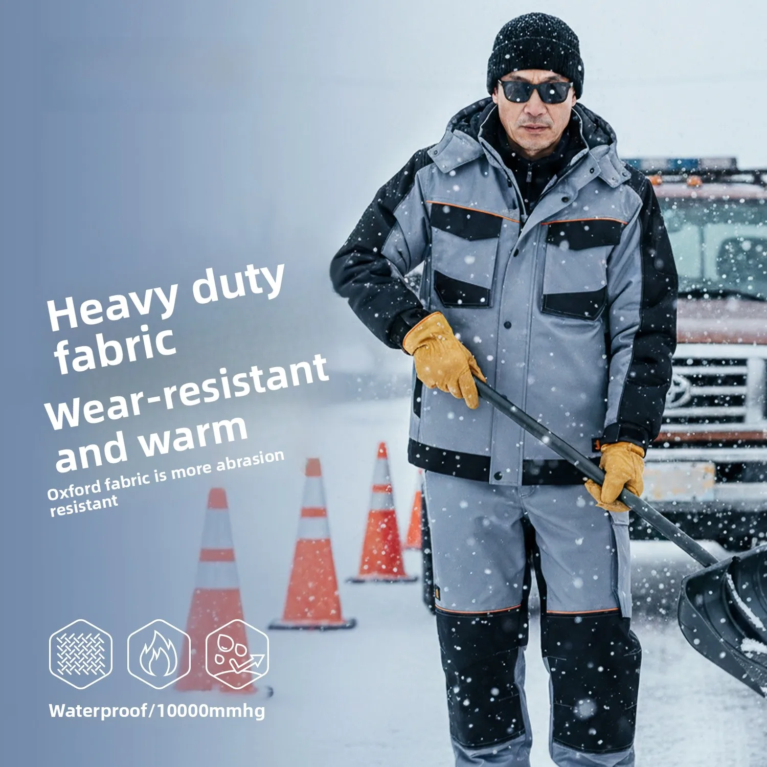 

Мужская ветрозащитная куртка из ткани Оксфорд с капюшоном, на флисовой подкладке, для повседневной носки, с гарантией тепла, прямого кроя, эксклюзивно онлайн