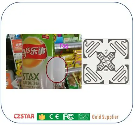 50 قطعة ثلاثية الأبعاد متعددة الاتجاهات علامات RFID UHF متجر بدون طيار متجر الخدمة الذكية الذاتية سوبر ماركت علامات rfid ثلاثية الأبعاد-OMNI M4QT ورق مطلي