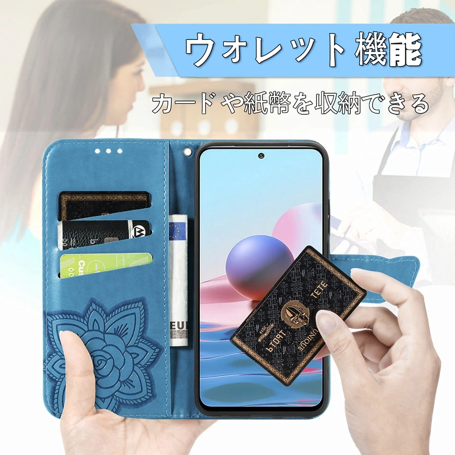 Wallet Butterfly Leather Case For Xiaomi Redmi 10 9 9A 9C 9T 8 8A Note 10/10S/10 Pro/9 Pro/8Pro Mi Poco X3 Pro 11T