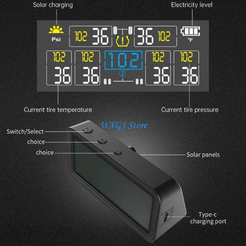 

37JE Energy Efficient 6 Tire Pressure With Real Time Monitoring And Easy Installation