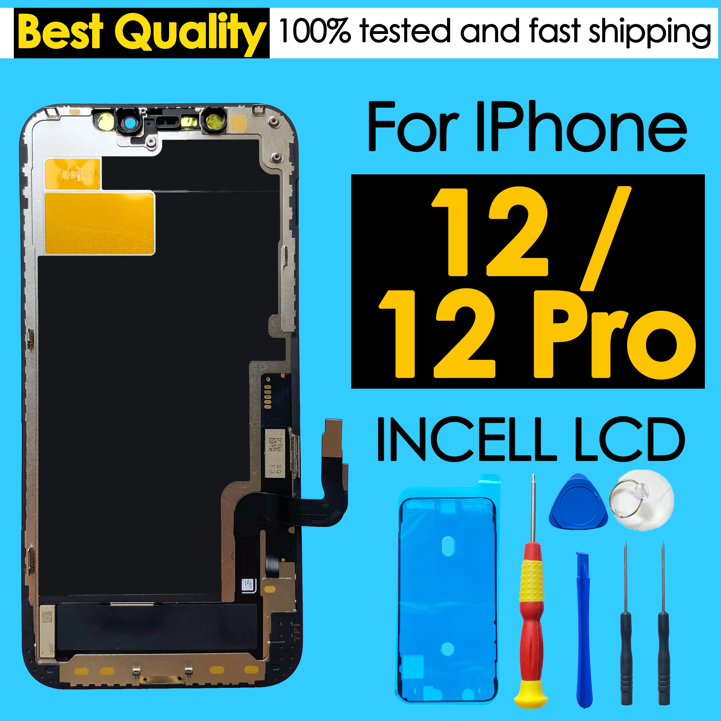 High quality AAA incell LCD For iPhone 12 Pro Display Touch 12Pro Screen Replacement Digitizer Assembly Repair Wholesale Kit