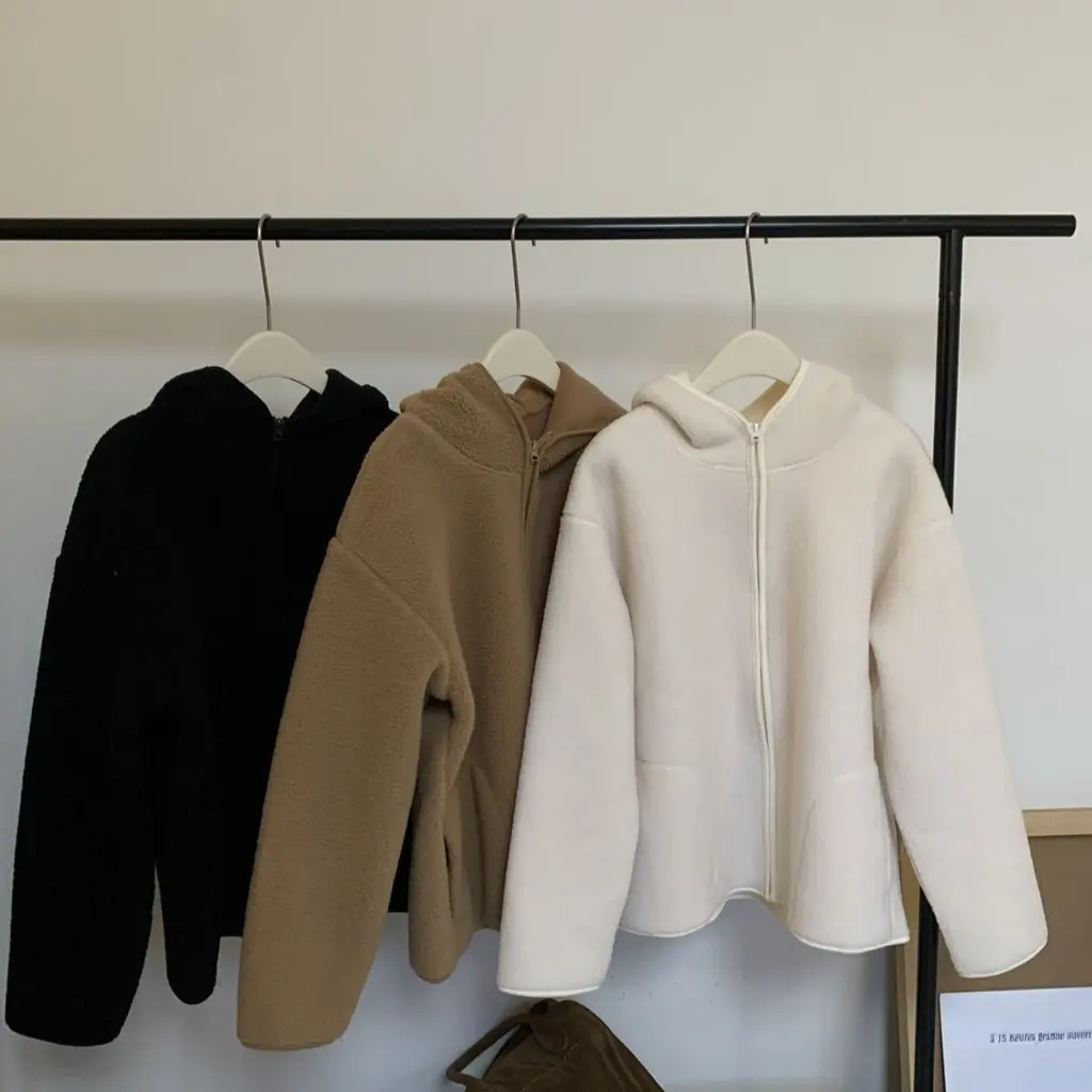 

European And American Women's Thick Grain Velvet Hooded Coat Casual Loose Style B2XH-11226 Winter New Fashion for Ladies