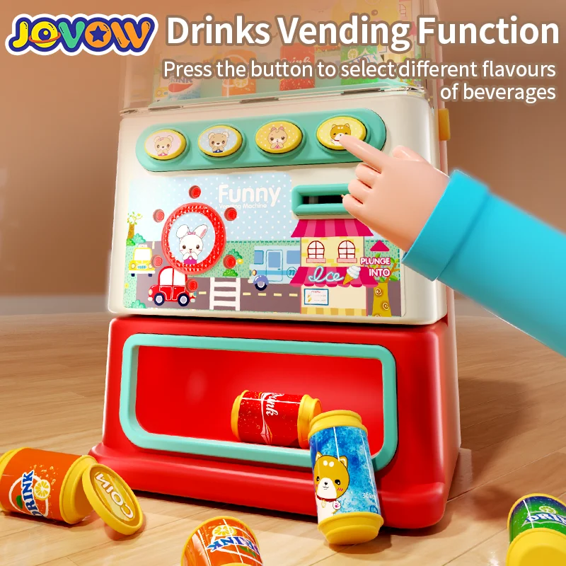 Simulation Mini Children's Beverage Vending Machines Toys Music Password Coin Machine Baby Puzzle Montessori Education Toy Gifts